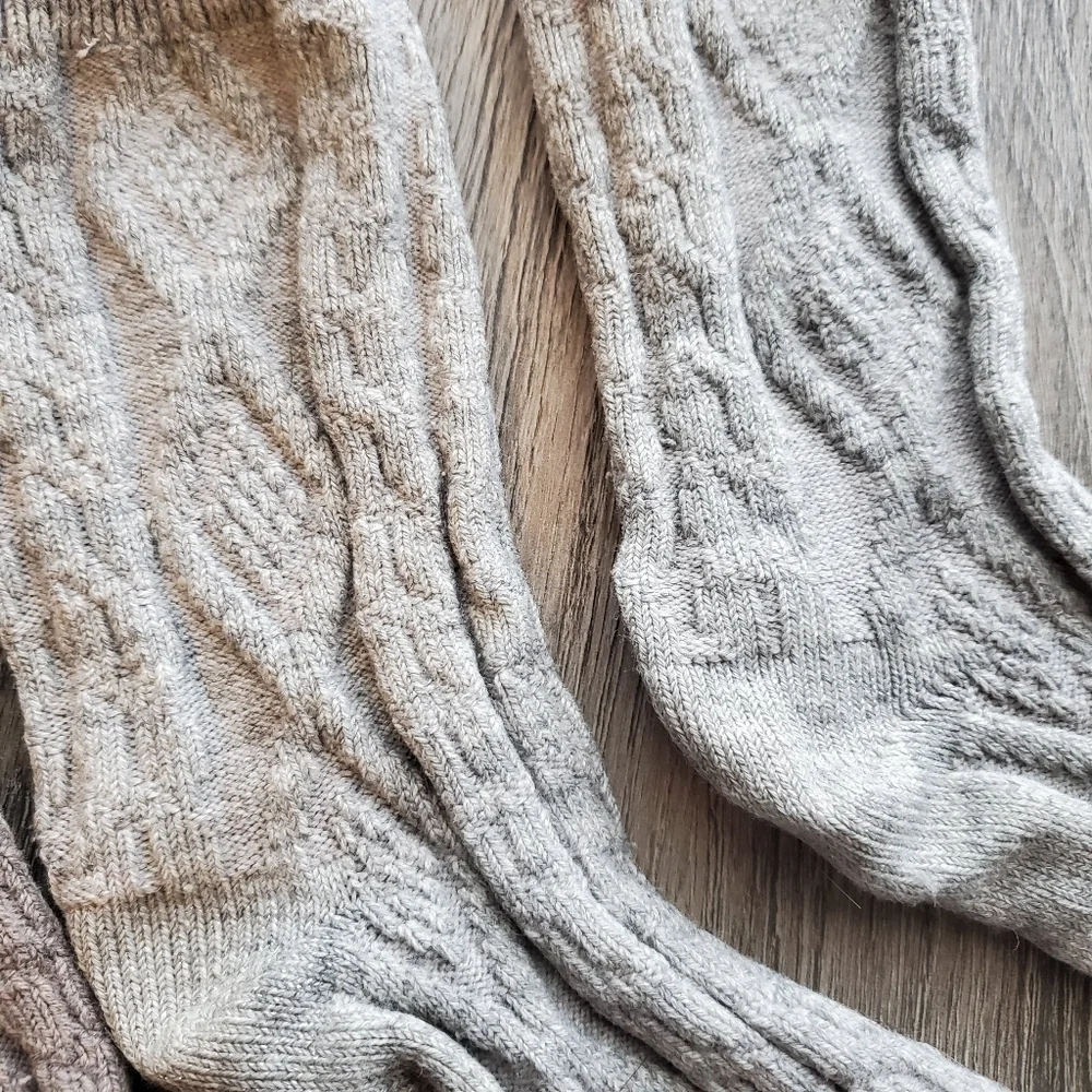 2 Pack Cable Knit Ankle Socks